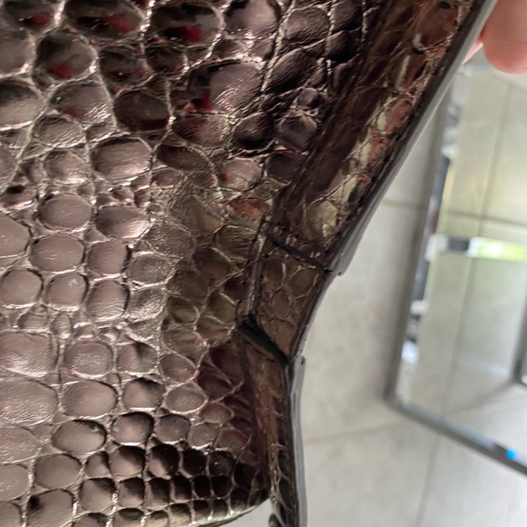 Rafe Designer, Super Rare Vintage Crocodile Silver Purse. Never Used. NWT. - Picture 10 of 12